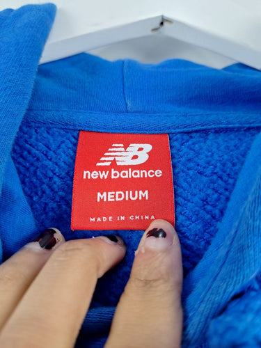 Second-Hand - New Balance Azure Cropped Hoodie Jumper Size M - SwapUp