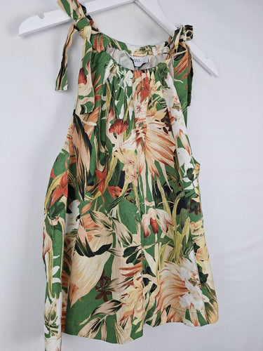 Second-Hand - Esmaee Tropicana Linen Blend Top Size M - SwapUp