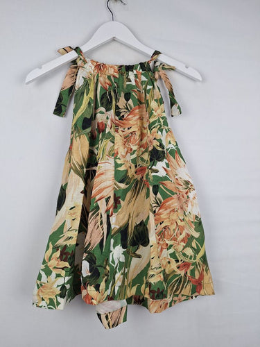 Second-Hand - Esmaee Tropicana Linen Blend Top Size M - SwapUp