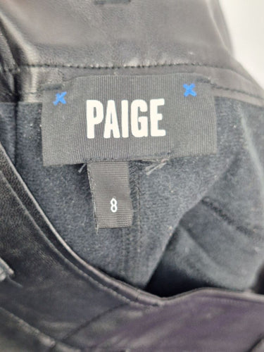 Second-Hand - Paige Faux Leather Tailored Pants Size 8 - SwapUp