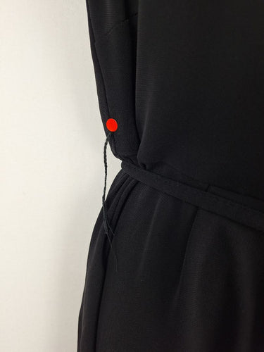 Second-Hand - Gerard Darel Front Drape Belted Mini Dress Size 12 - SwapUp