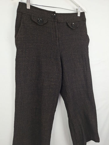 Second-Hand - Anna Thomas Cropped Tweed Wool Blend Pants Size 12 - SwapUp