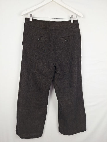 Second-Hand - Anna Thomas Cropped Tweed Wool Blend Pants Size 12 - SwapUp