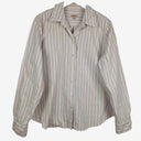 Second-Hand - Trenery Beachy Cream Cotton Button Up Shirt Size 16 - SwapUp