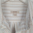 Second-Hand - Trenery Beachy Cream Cotton Button Up Shirt Size 16 - SwapUp