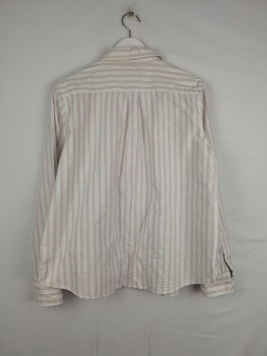 Second-Hand - Trenery Beachy Cream Cotton Button Up Shirt Size 16 - SwapUp
