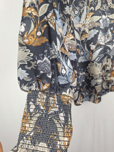 Second-Hand - Society Amuse Earthy Paisley Silky Blouse Size 10 - SwapUp