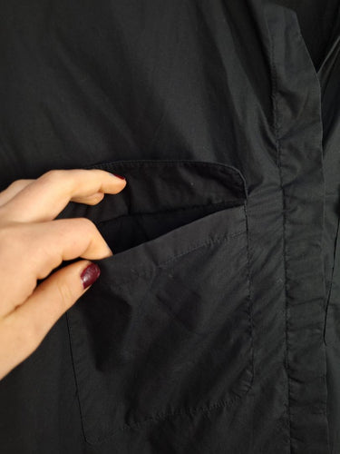 Second-Hand - Decjuba Black Cotton Oversized Elevated Shirt Size XXS - SwapUp