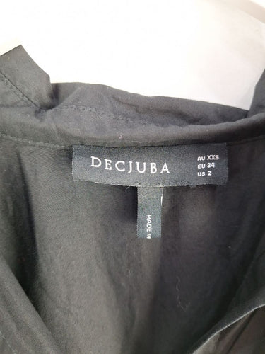 Second-Hand - Decjuba Black Cotton Oversized Elevated Shirt Size XXS - SwapUp
