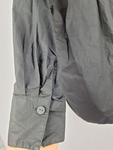 Second-Hand - Decjuba Black Cotton Oversized Elevated Shirt Size XXS - SwapUp