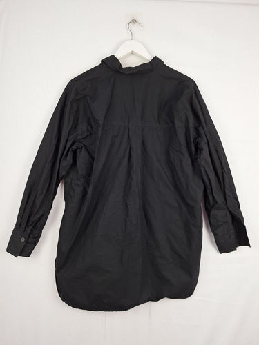 Second-Hand - Decjuba Black Cotton Oversized Elevated Shirt Size XXS - SwapUp