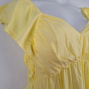 Second-Hand - Proud Poppy Limoncello Shirred Linen Blend Dress Size 16 - SwapUp