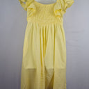 Second-Hand - Proud Poppy Limoncello Shirred Linen Blend Dress Size 16 - SwapUp