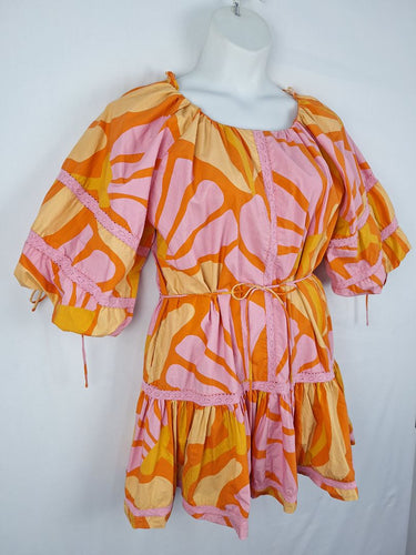 Second-Hand - Concrete Jellyfish Summer Passion Puff Sleeve Mini Dress Size M - SwapUp