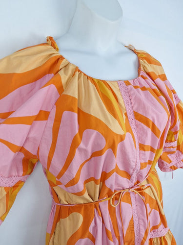 Second-Hand - Concrete Jellyfish Summer Passion Puff Sleeve Mini Dress Size M - SwapUp