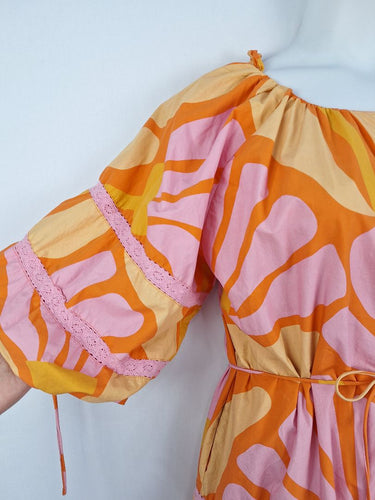 Second-Hand - Concrete Jellyfish Summer Passion Puff Sleeve Mini Dress Size M - SwapUp