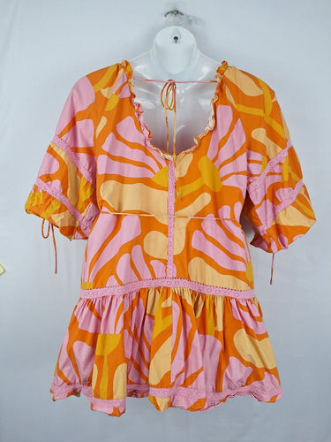 Second-Hand - Concrete Jellyfish Summer Passion Puff Sleeve Mini Dress Size M - SwapUp