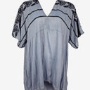 Second-Hand - Ellis & Dewey Poolside Embroidered Semi Sheer Mini Dress Size OSFA - SwapUp