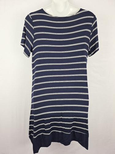 Second-Hand - Layer'd Navy Classic Striped Midi Dress Size XL - SwapUp