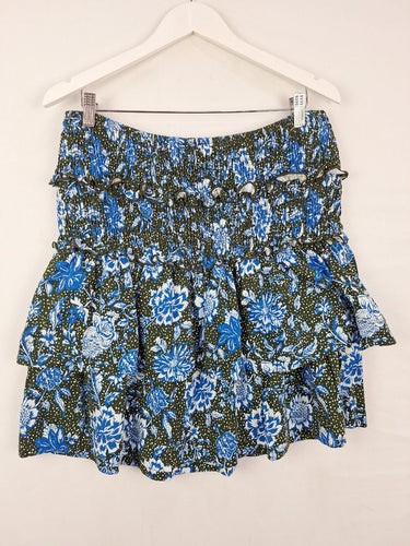 Second-Hand - ME+EM Poolside Shirred & Tiered Mini Skirt Size 16 - SwapUp