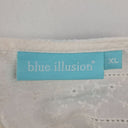 Second-Hand - Blue Illusion Summer Throw Over Broderie Mini Dress Size XL - SwapUp