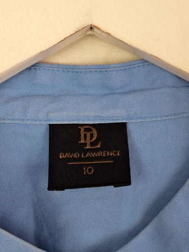Second-Hand - David Lawrence Sky Blue Elevated Office Shirt Size 10 - SwapUp