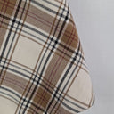 Second-Hand - Cue Pointed Hem Brown Check Top Size 10 - SwapUp