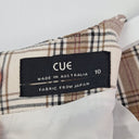 Second-Hand - Cue Pointed Hem Brown Check Top Size 10 - SwapUp