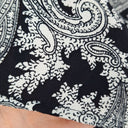 Second-Hand - French Connection Black & White Cold Shoulder Top Size 10 - SwapUp