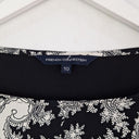 Second-Hand - French Connection Black & White Cold Shoulder Top Size 10 - SwapUp