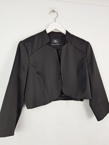 Second-Hand - Anthea Crawford Satin 3/4 Sleeve Dress Jacket Size M - SwapUp