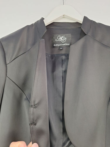 Second-Hand - Anthea Crawford Satin 3/4 Sleeve Dress Jacket Size M - SwapUp