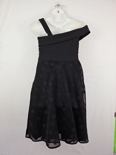 Second-Hand - Review Mesh Skirt Polka Dot Dress Size 12 - SwapUp