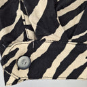 Second-Hand - Serafina Cream Zebra Zip Midi Dress Size M - SwapUp