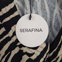 Second-Hand - Serafina Cream Zebra Zip Midi Dress Size M - SwapUp