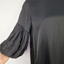Second-Hand - Mesop Pleated Puff Sleeve Black Mini Dress Size 14 - SwapUp