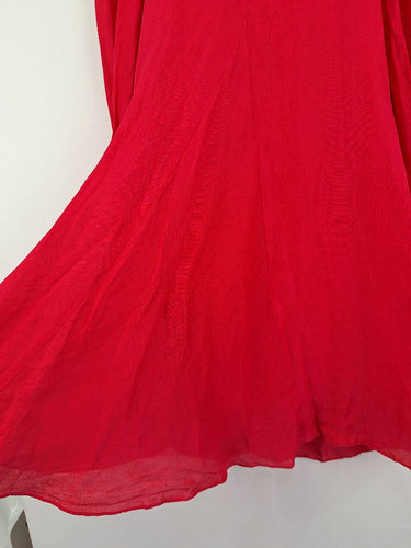 Second-Hand - Country Road Raspberry Silk Blend Mini Dress Size 8 - SwapUp