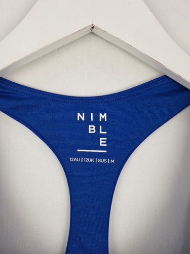 Second-Hand - Nimble Cobalt Seamless Racerback Crop Top Size 12 - SwapUp