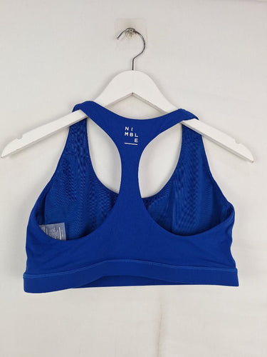 Second-Hand - Nimble Cobalt Seamless Racerback Crop Top Size 12 - SwapUp