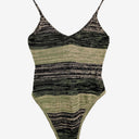 Second-Hand - All That Remains Green Knit High Hip Bodysuit Size 8 - SwapUp