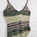 Second-Hand - All That Remains Green Knit High Hip Bodysuit Size 8 - SwapUp