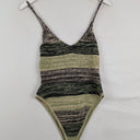 Second-Hand - All That Remains Green Knit High Hip Bodysuit Size 8 - SwapUp