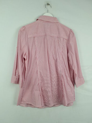 Second-Hand - Liz Jordan Candy Stripe Button Up Shirt Size 14 - SwapUp