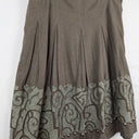 Second-Hand - Liz Jordan Embroidered Linen Blend Midi Skirt Size XL - SwapUp