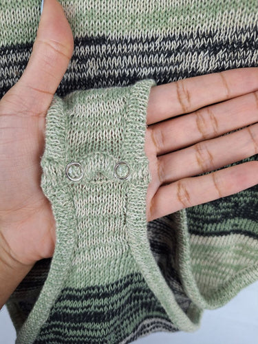 Second-Hand - All That Remains Green Knit High Hip Bodysuit Size 8 - SwapUp