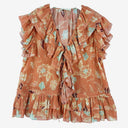 Second-Hand - Ulla Johnson Floral Frill Shimmer Blouse Size 10 - SwapUp