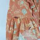 Second-Hand - Ulla Johnson Floral Frill Shimmer Blouse Size 10 - SwapUp
