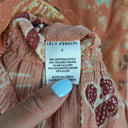 Second-Hand - Ulla Johnson Floral Frill Shimmer Blouse Size 10 - SwapUp