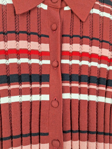 Second-Hand - Adam Lippes Stripe Ribbed Knit Top Size S - SwapUp