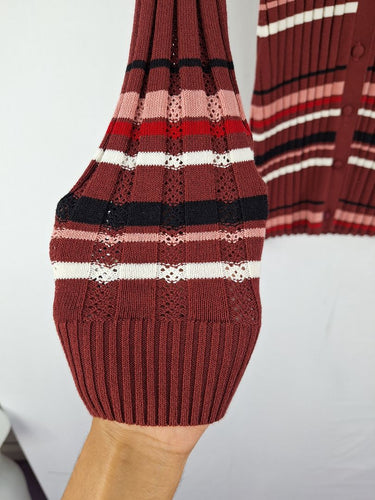 Second-Hand - Adam Lippes Stripe Ribbed Knit Top Size S - SwapUp